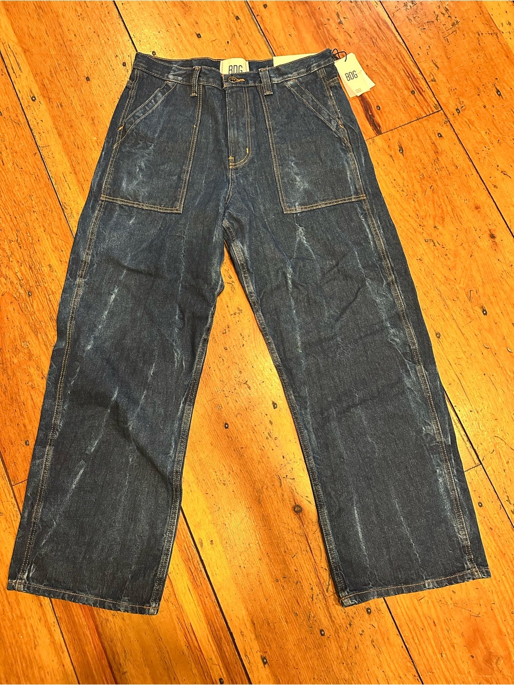 BDG Relaxed baggy Leg Jeans in Dark Indigo